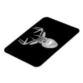 Buck on Black design White Tail Deal Magneet (Linkerzijde)