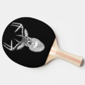 Buck on Black design White Tail Deal Tafeltennisbatje (Zijkant)