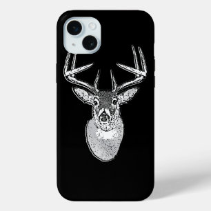 Buck on Black White Tail Deer iPhone 15 Mini Hoesje