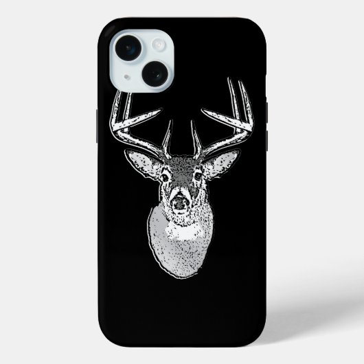 Buck on Black White Tail Deer Case-Mate iPhone Case (Achterkant)