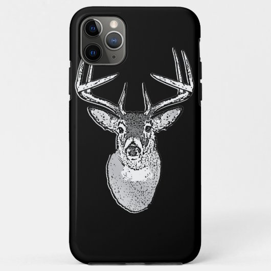 Buck on Black White Tail Deer Case-Mate iPhone Case (Achterkant)