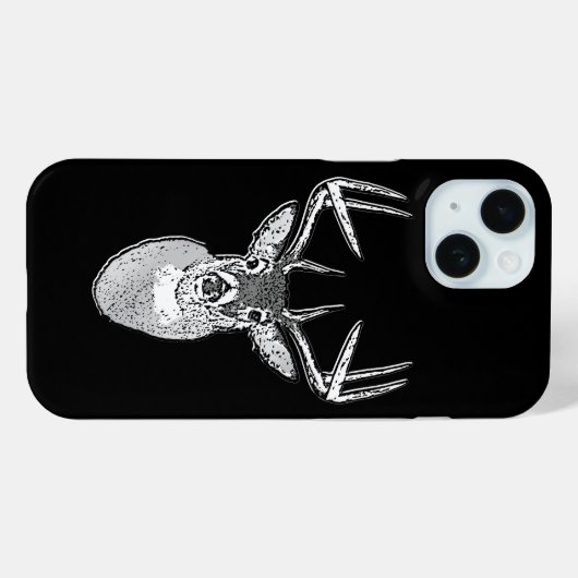 Buck on Black White Tail Deer Case-Mate iPhone Case (Achterkant (horizontaal))