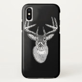 Buck on Black White Tail Deer Case-Mate iPhone Case (Achterkant)