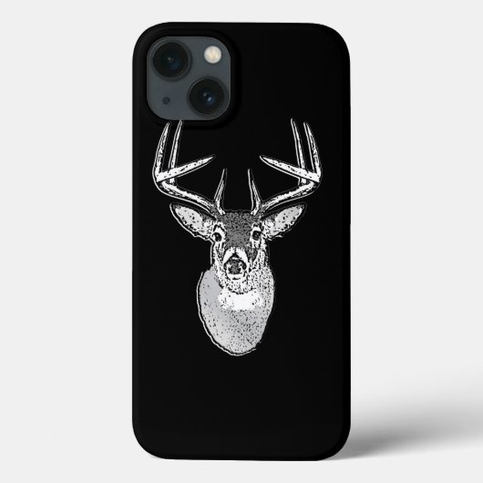 Buck on Black White Tail Deer Case-Mate iPhone Case (Achterkant)