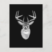 Buck on Black White Tail Deer classic Briefkaart (Voorkant)
