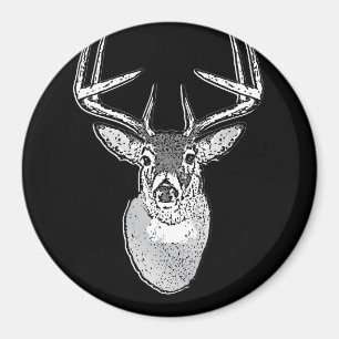 Buck on Black White Tail Deer classic Magneet