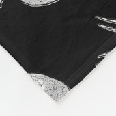 Buck on Black White Tail Deer Fleece Deken (Hoek)