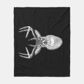 Buck on Black White Tail Deer Fleece Deken (Voorkant)