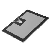 Buck on Black White Tail Deer head Notitieblok (Schuin)