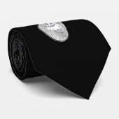 Buck on Black White Tail Deer Stropdas (Opgerold)