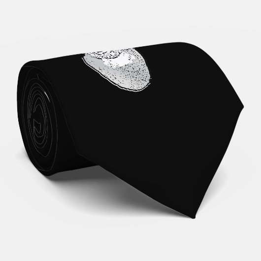 Buck on Black White Tail Deer Stropdas (Opgerold)