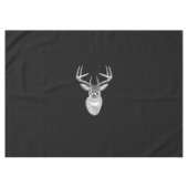 Buck on Black White Tail Deer Tafelkleed (Voorkant (Horizontaal))