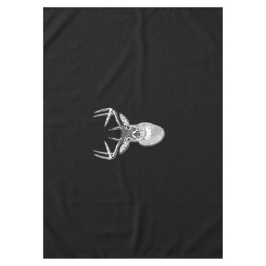 Buck on Black White Tail Deer Tafelkleed (Voorkant)