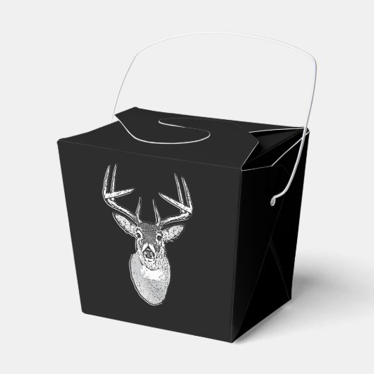 Buck on Bold Black White Tail Deal Bedankdoosjes (Voorkant Zijde)
