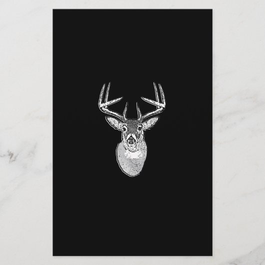 Buck on Bold Black White Tail Deal Briefpapier (Voorkant)