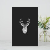 Buck on Bold Black White Tail Deal Briefpapier (Staand voorkant)