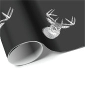 Buck on Bold Black White Tail Deal Cadeaupapier (Rol Hoek)