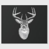 Buck on Bold Black White Tail Deal Cadeaupapier (Vlak)