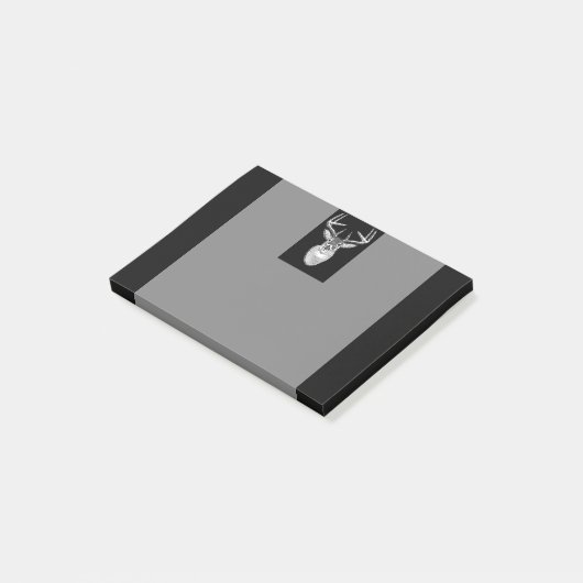 Buck on Bold Black White Tail Deal Post-it® Notes (Schuin)
