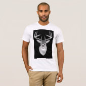 Buck on Bold Black White Tail Deal T-shirt (Voorkant volledig)