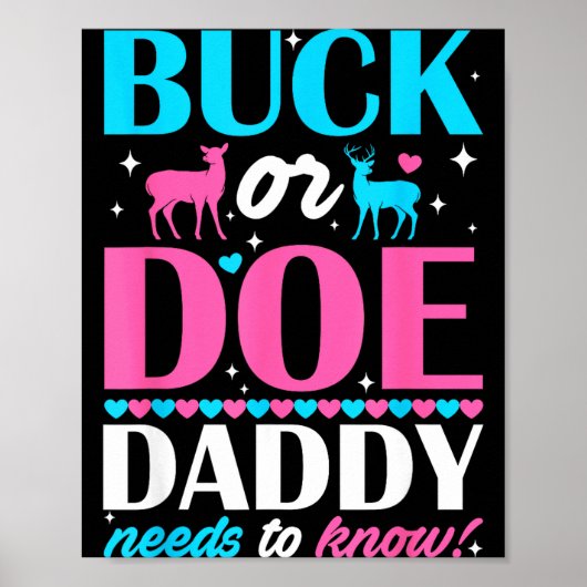 Buck Or Doe Daddy Needs To Know Keeper Of Gender R Poster (Voorkant)