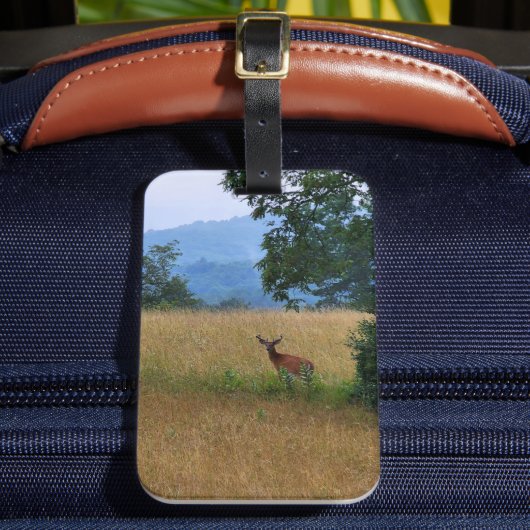 Buck Permanent in een veld Bagagelabel (Voorkant Insitu 2)