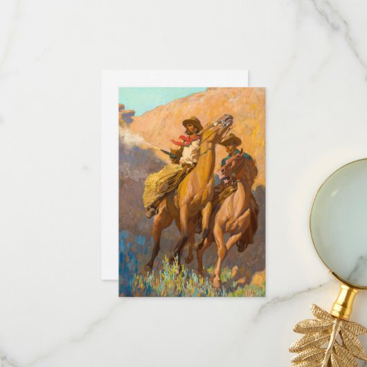 Buck Peters, Ranchman van Maynard Dixon Bedankkaart (Voorkant / Achterkant in situ)