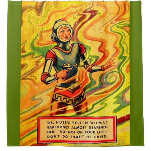 Buck Rogers uit 1930 komiek Wilma Deering Douchegordijn (Voorkant)