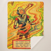 Buck Rogers uit 1930 komiek Wilma Deering Sherpa Deken (Voorkant)