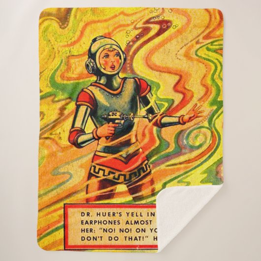 Buck Rogers uit 1930 komiek Wilma Deering Sherpa Deken (Voorkant)