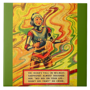 Buck Rogers uit 1930 komiek Wilma Deering Tegeltje