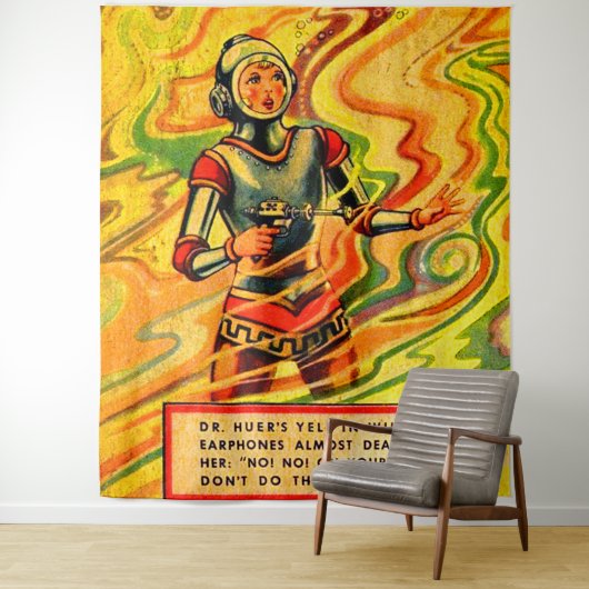 Buck Rogers uit 1930 komiek Wilma Deering Wandkleed (In situ)