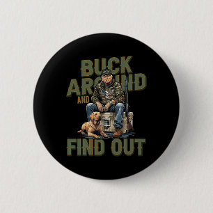 Buck rond en ontdek de grappige Trump Camo-jacht Ronde Button 5,7 Cm