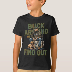 Buck rond en ontdek de grappige Trump Camo-jacht T-shirt