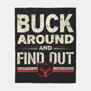 Buck rond en ontdek grappige hertenjacht fleece deken