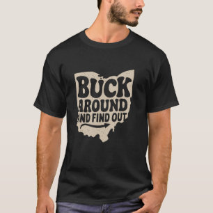 Buck Rondneuzen en Uitvinden Grappige Ohio Kaart T-shirt