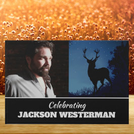 Buck Silhouette bij Night Memorial Guest Book Gastenboek