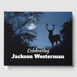 Buck Silhouette bij Night Memorial Guest Book Gastenboek