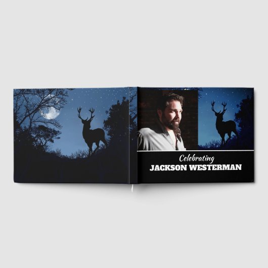 Buck Silhouette bij Night Memorial Guest Book Gastenboek (Volledig)