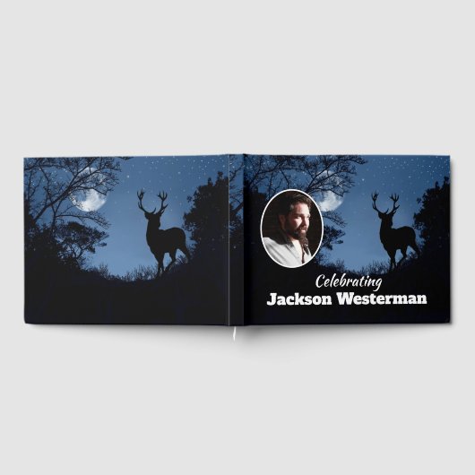 Buck Silhouette bij Night Memorial Guest Book Gastenboek (Volledig)