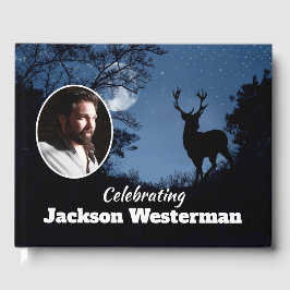 Buck Silhouette bij Night Memorial Guest Book Gastenboek