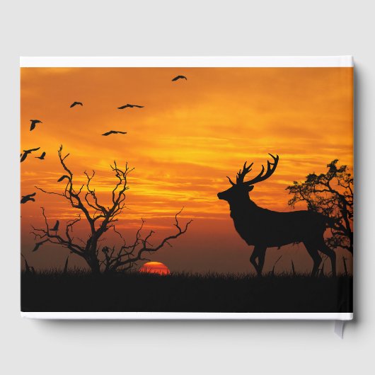 Buck Silhouette bij Sunset Memorial Gastenboek (Achterkant)