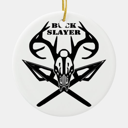 Buck Slayer Deer & Arrows Keramisch Ornament (Voorkant)