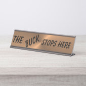 BUCK STOPS HIER BUREAU NAAMBORDJE (Voorkant)