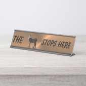 BUCK STOPS HIER* BUREAU NAAMBORDJE (Voorkant)