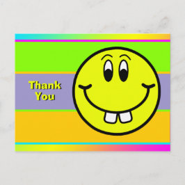 Buck Teeth Smiling Face Emoji Bedankt Briefkaart