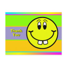 Buck Teeth Smiling Face Emoji Bedankt Briefkaart