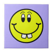 Buck Teeth Smiling Face Emoji Ceramic Photo Tile Tegeltje (Voorkant)