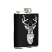 Buck trofee op Black White Tail Deer Heupfles (Rechts)