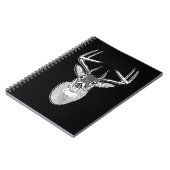 Buck trofee op Black White Tail Deer Notitieboek (Linkerzijde)